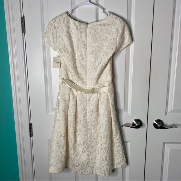 Dessy Collection ivory lace gown Sz 8 - Picture 3 of 10